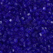 Miyuki square - cubes 1.8mm Beads - Transparent cobalt SB18-151